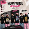 ปก เสื้อยืดทรง Oversize สกรีนลาย 12 นักษัตร MOONIVERSE สไตล์สตรีท vintage สีขาว สีดำ แมทช์ทุกลุค ใส่สบาย