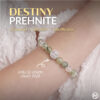 กำไลหินมงคล พรีไนต์ (Prehnite) เสริมสมดุล ฟื้นฟูจิตใจ ชาร์มนักษัตรน่ารัก เงินแท้ S999 รุ่น Destiny