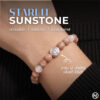 ปก กำไลหินมงคล ซันสโตน (Sunstone) เสริมความมั่นใจ พลังบวก ชาร์มนักษัตรทรงกลม เงินแท้ S999 รุ่น Starlit